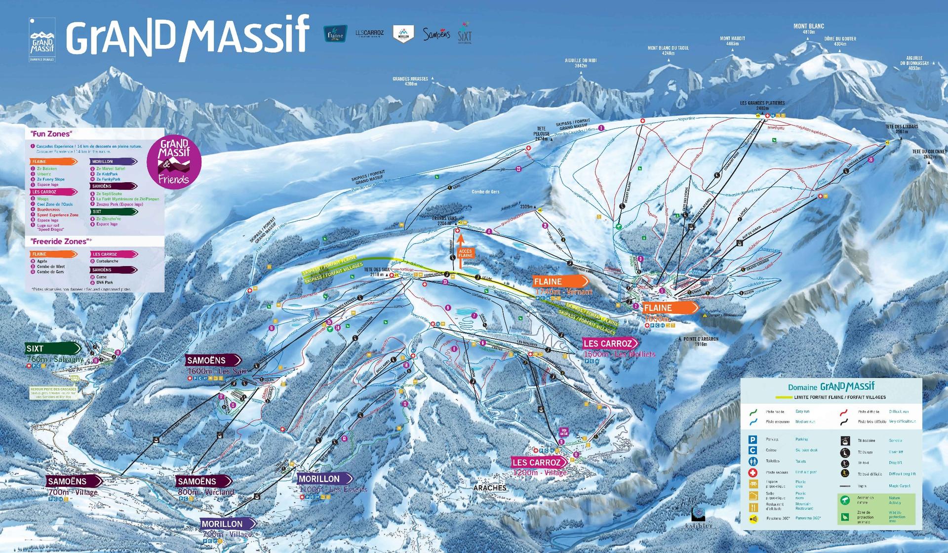 Flaine ski map
