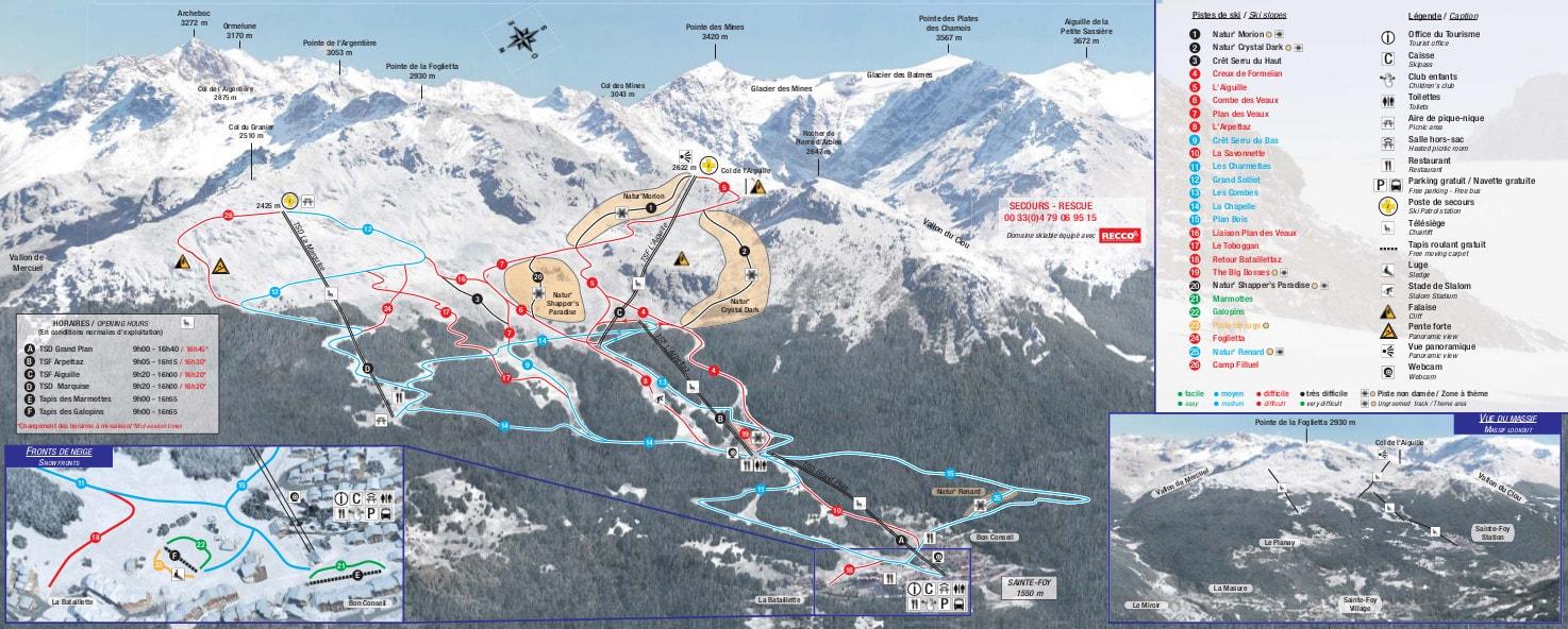 Sainte Foy Tarentaise ski map