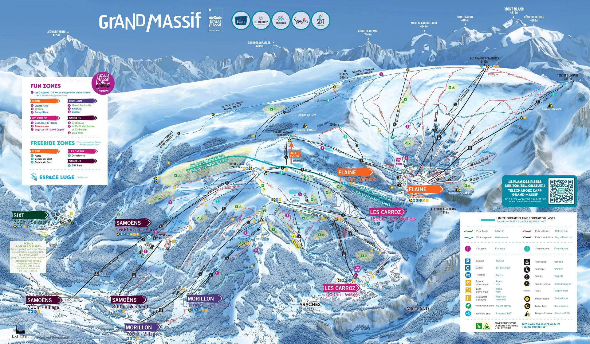 Morillon ski map